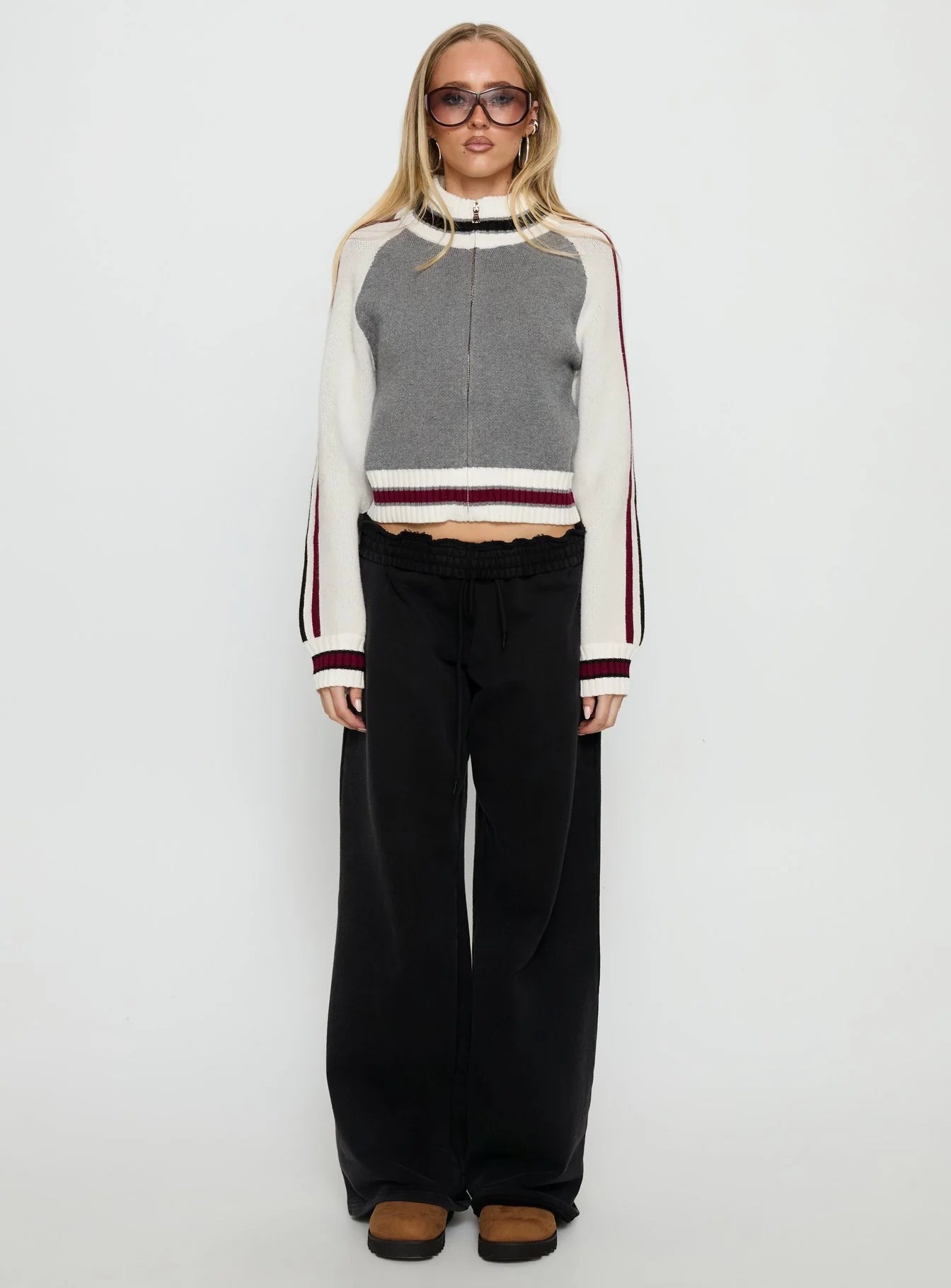 Tilar Knit Jacket Grey Multi