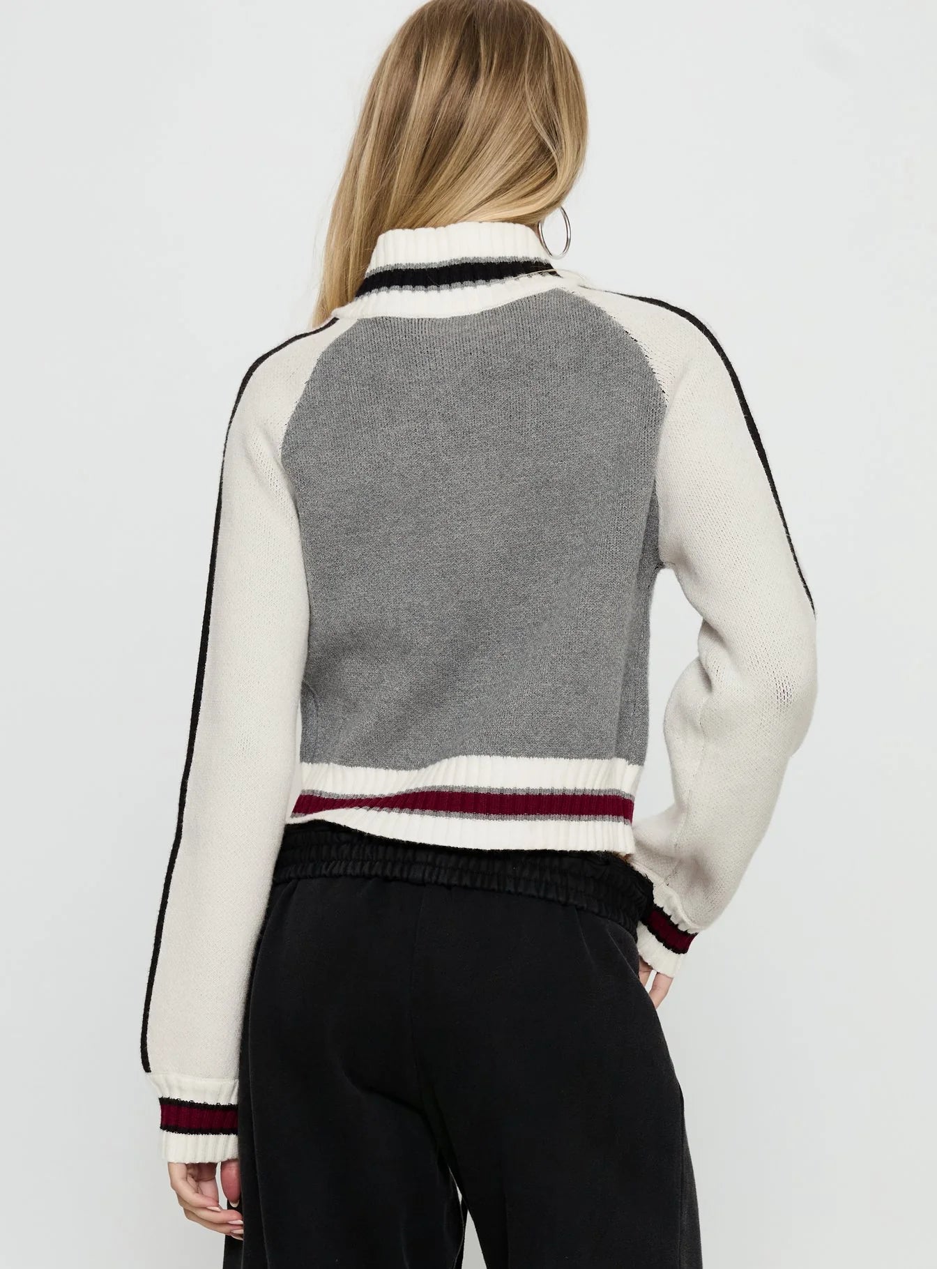 Tilar Knit Jacket Grey Multi