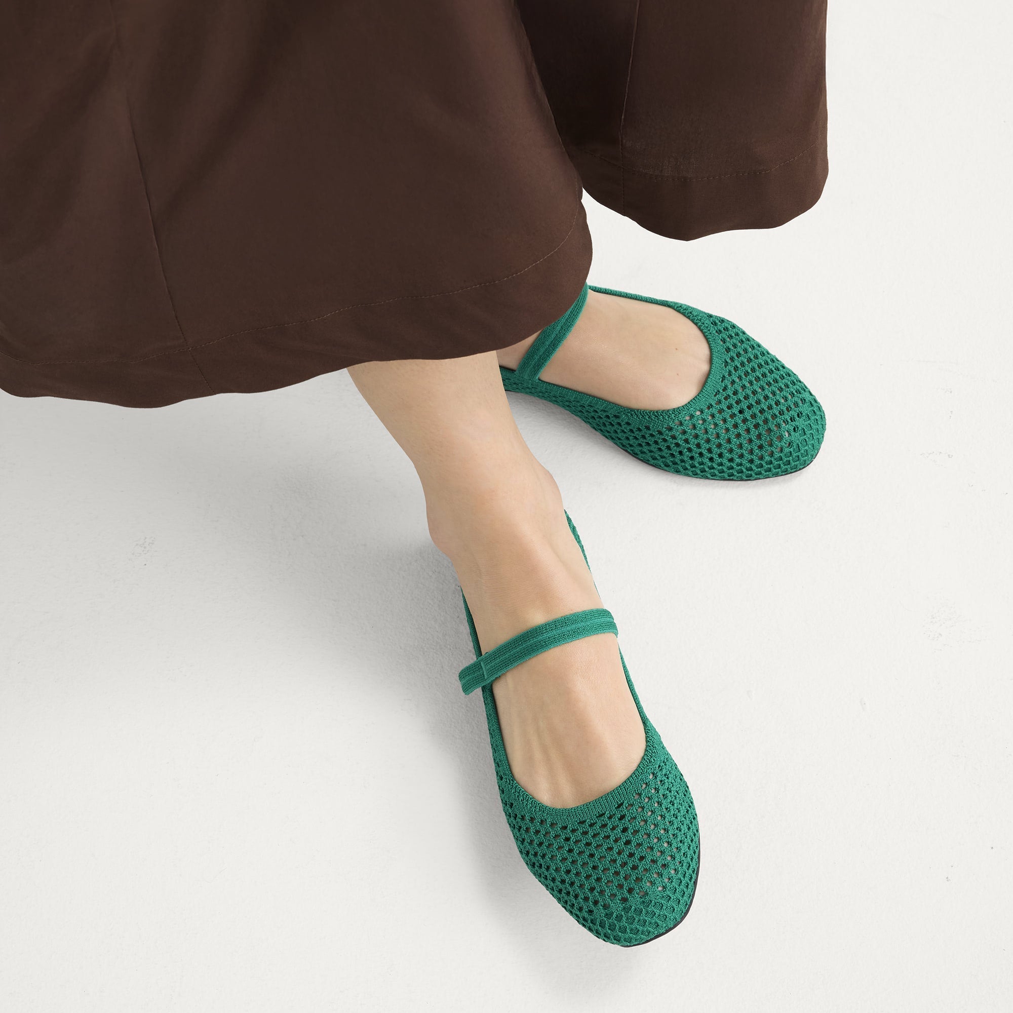 The Square Mary Jane - Clover Mesh